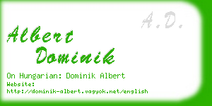 albert dominik business card